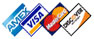 We accept American Express, Visa, Mastercard, Discover, and Diners Club Credit Cards