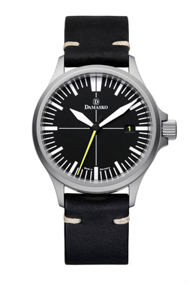 Damasko DS30 Submarine Steel Automatic Watch with Yellow Hand