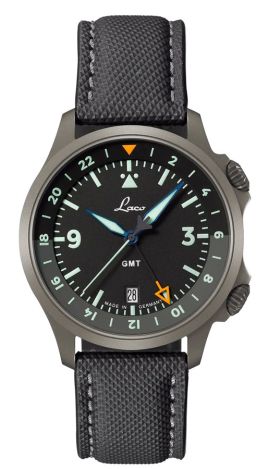 Laco 40MM Frankfurt GMT Schwarz Automatic Watch 862187